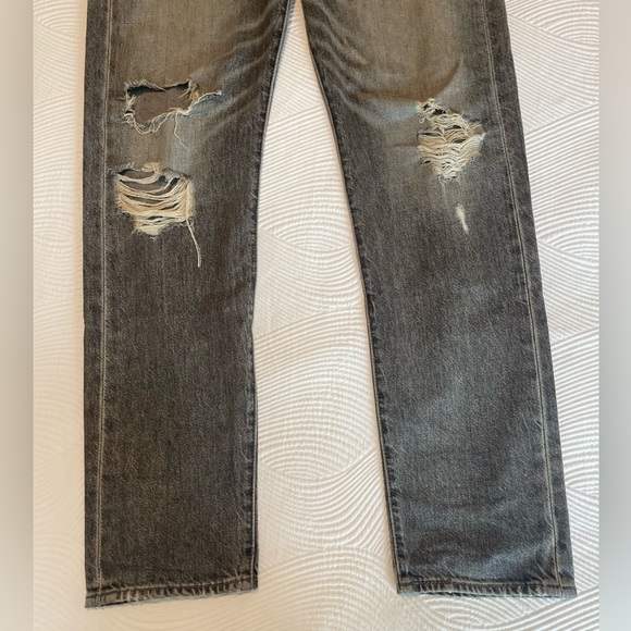 Levi’s 501 CT Taper Fit Grey Distressed Jeans - 33/34 - Picture 2 of 9